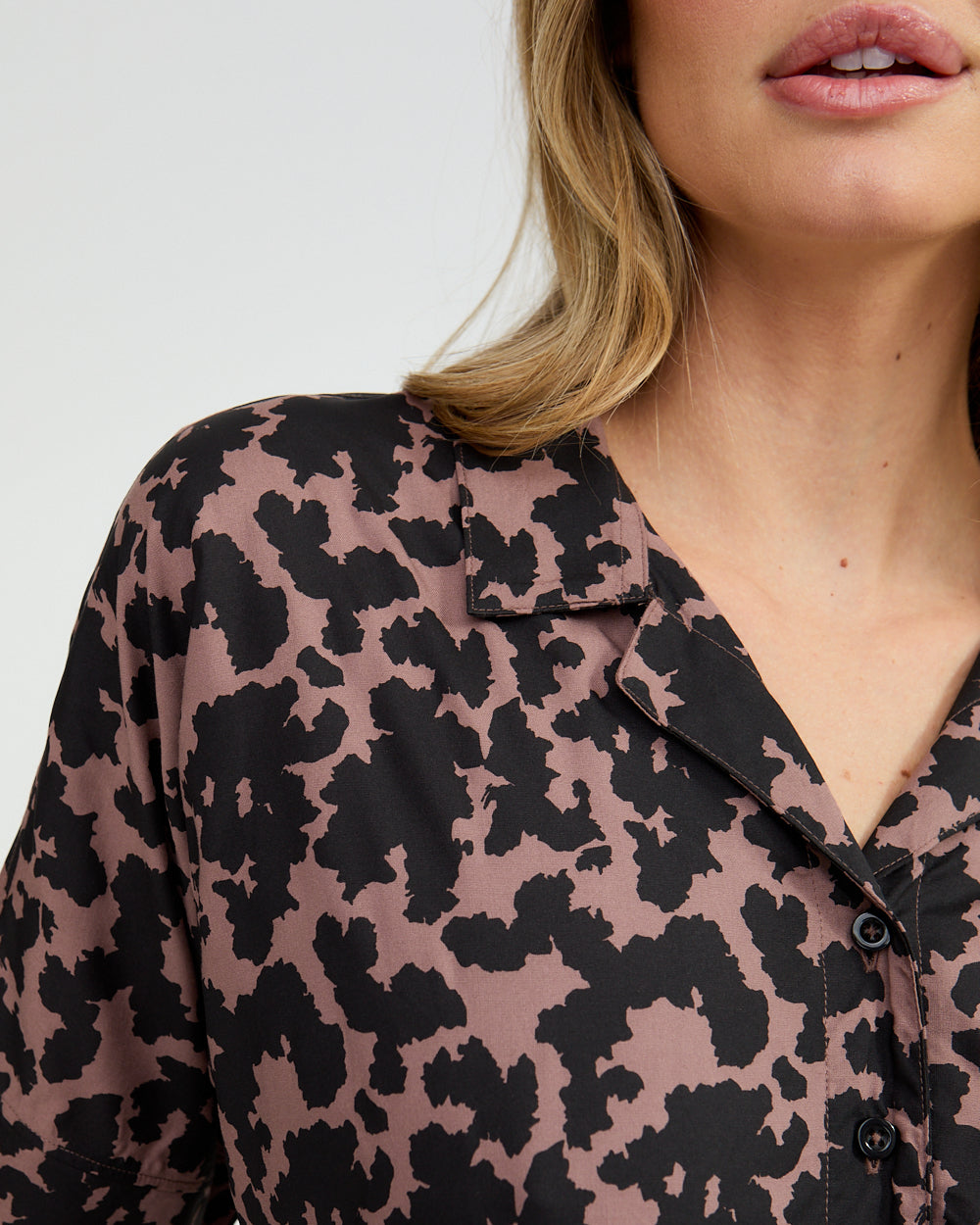 Iris Lilac Smudged Cow Print Crop Jumpsuit - image 4