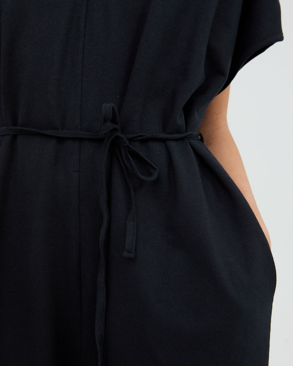 Rita Black Tie Waist Jumpsuit