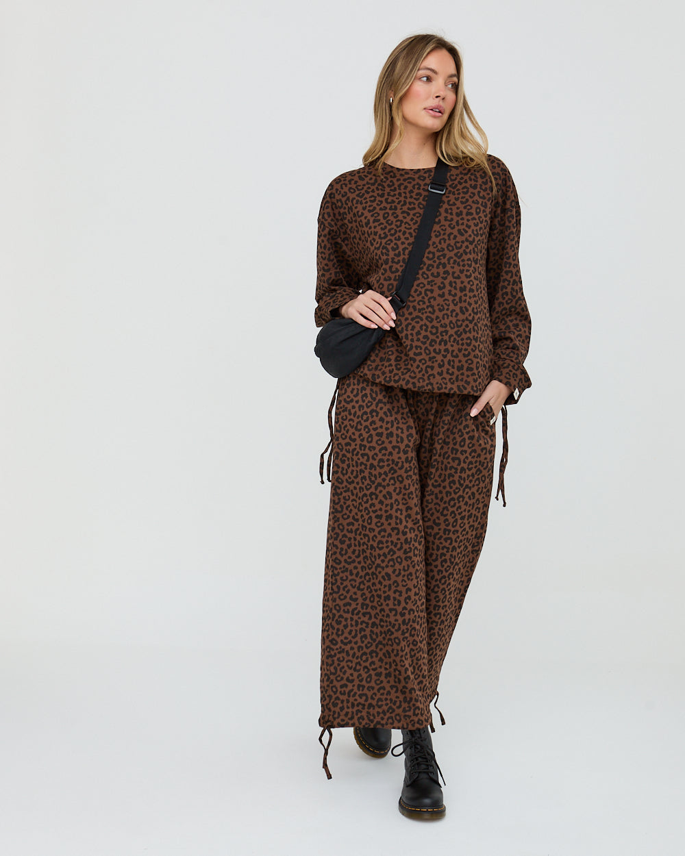 Nel Brown Animal Print Sweatshirt