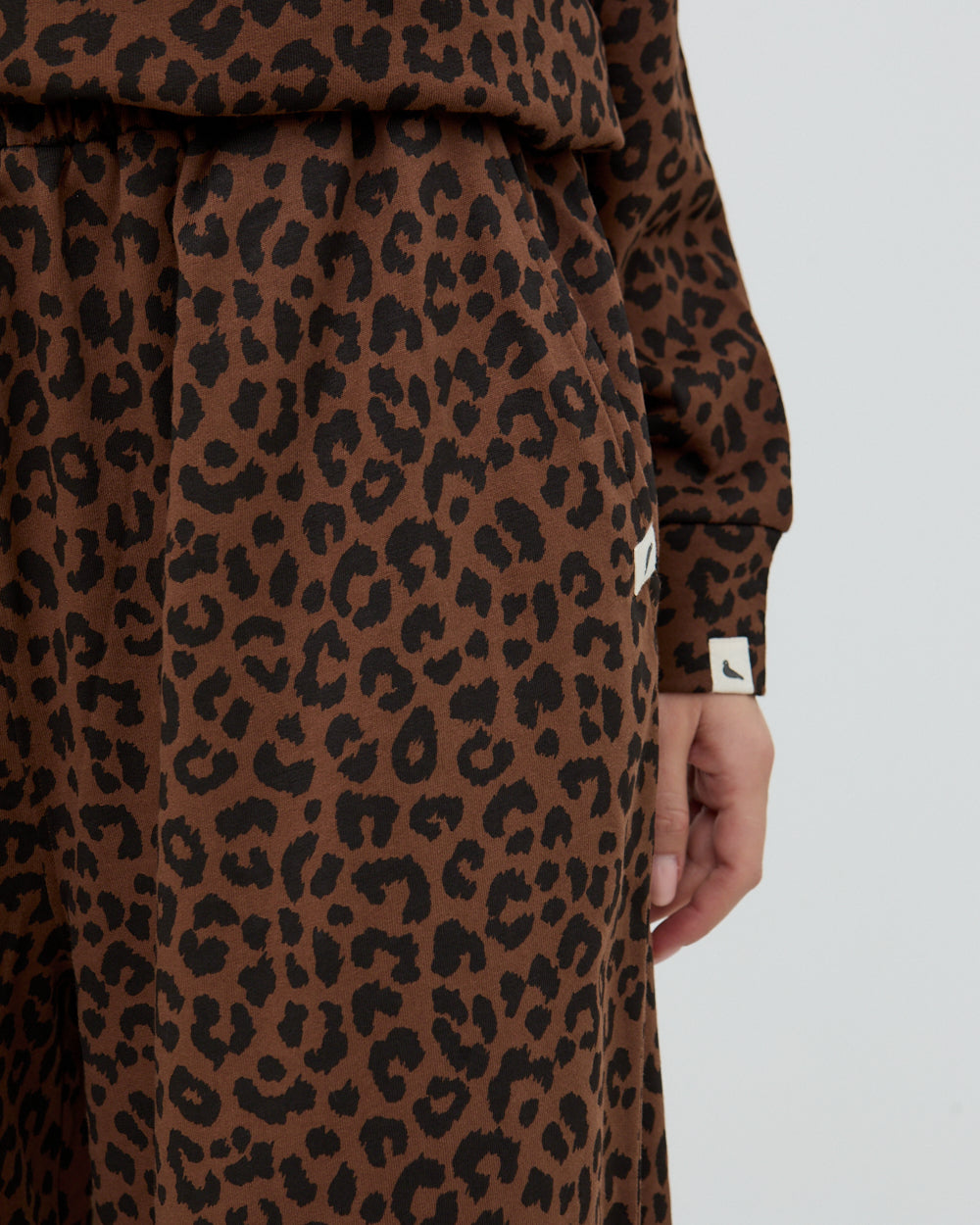 Kit Brown Animal Print Wide Leg Trousers