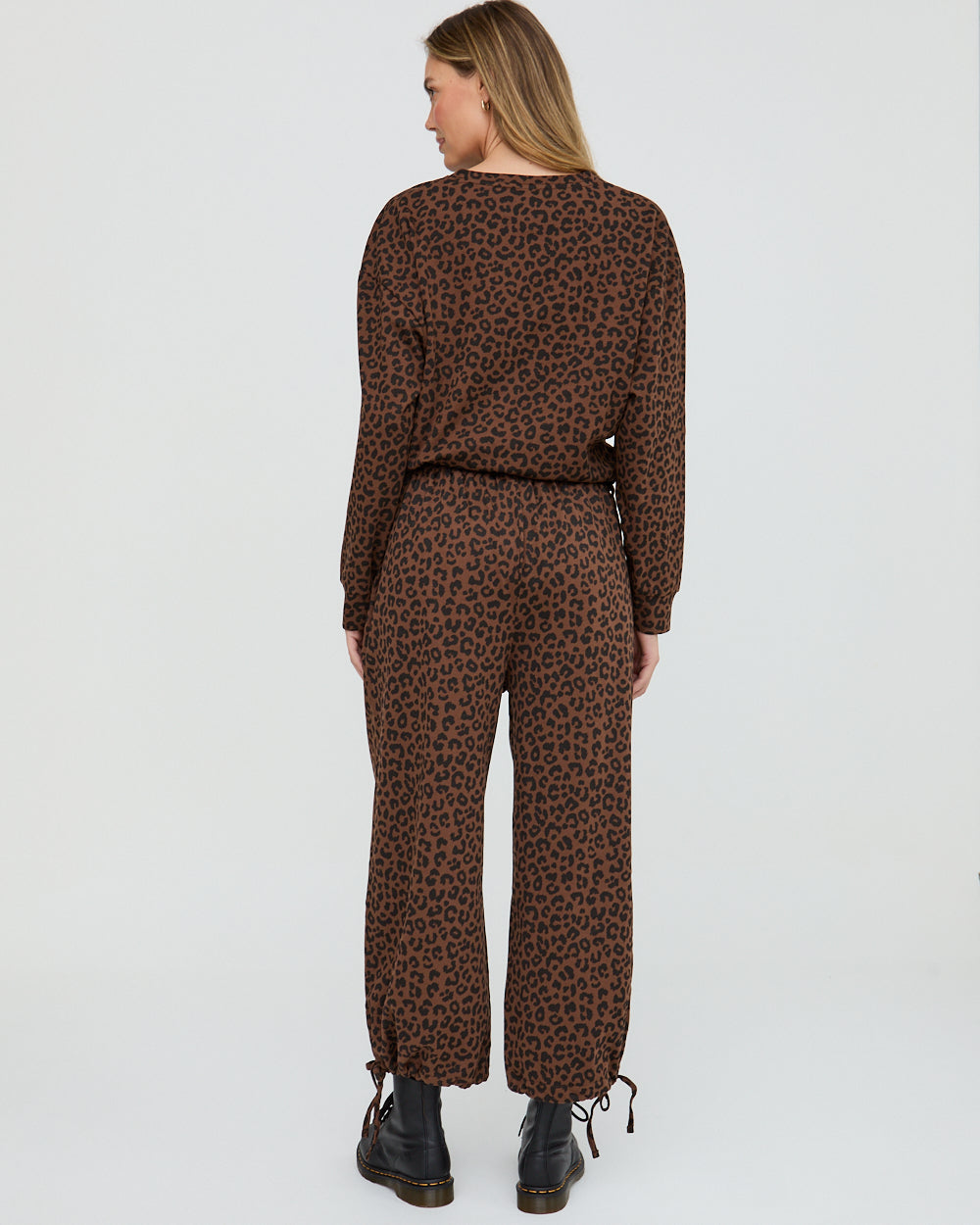 Nel Brown Animal Print Sweatshirt
