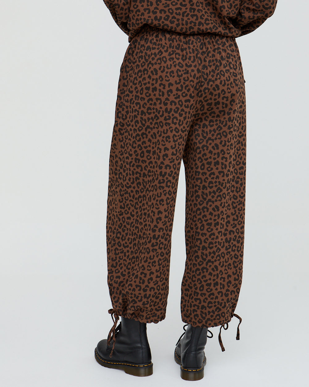 Kit Brown Animal Print Wide Leg Trousers