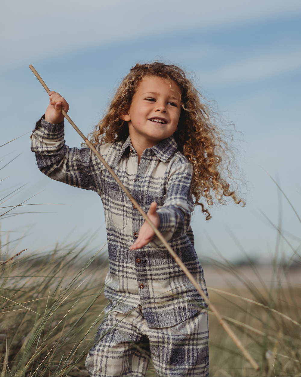 Organic cotton Multicolour Brushed Check Print Shirt - image 1