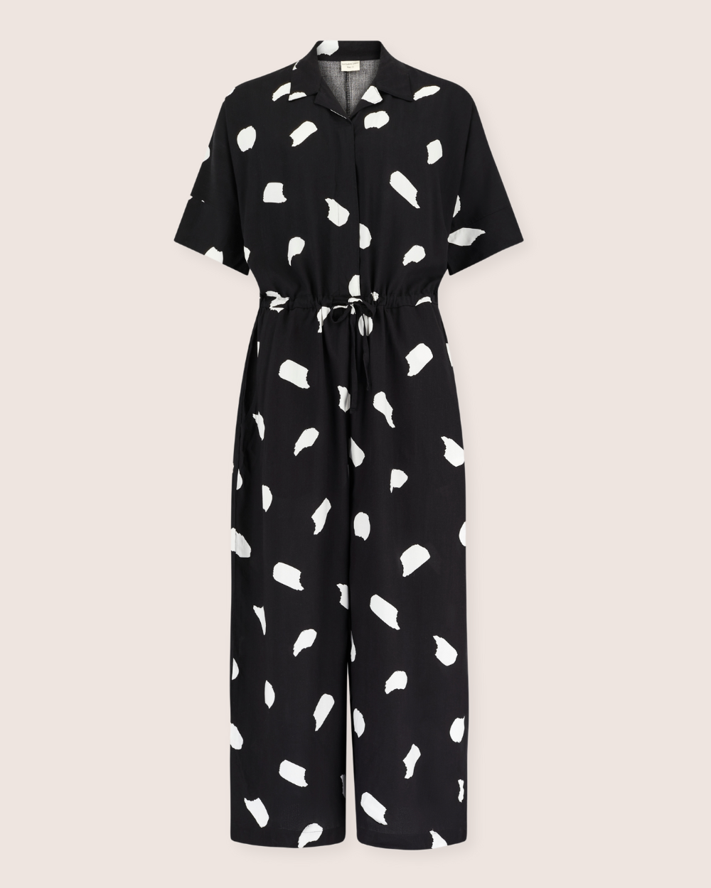 Iris Black Snow Blizzard Print Jumpsuit - image 2