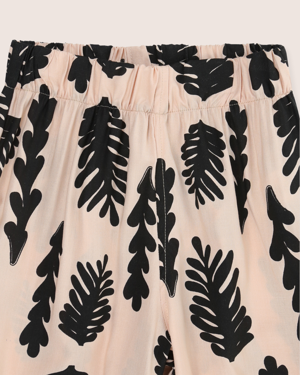 eco-viscose Cream Seaweed Print Trousers - image 4
