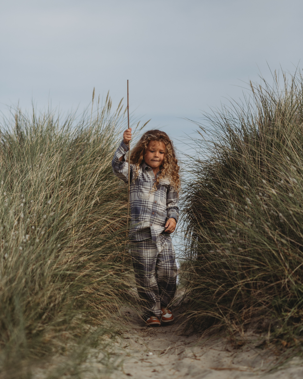 organic cotton Multicolour Brushed Check Print Trousers - image 3