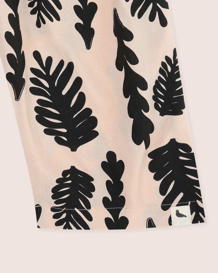 eco-viscose Cream Seaweed Print Trousers - image 5