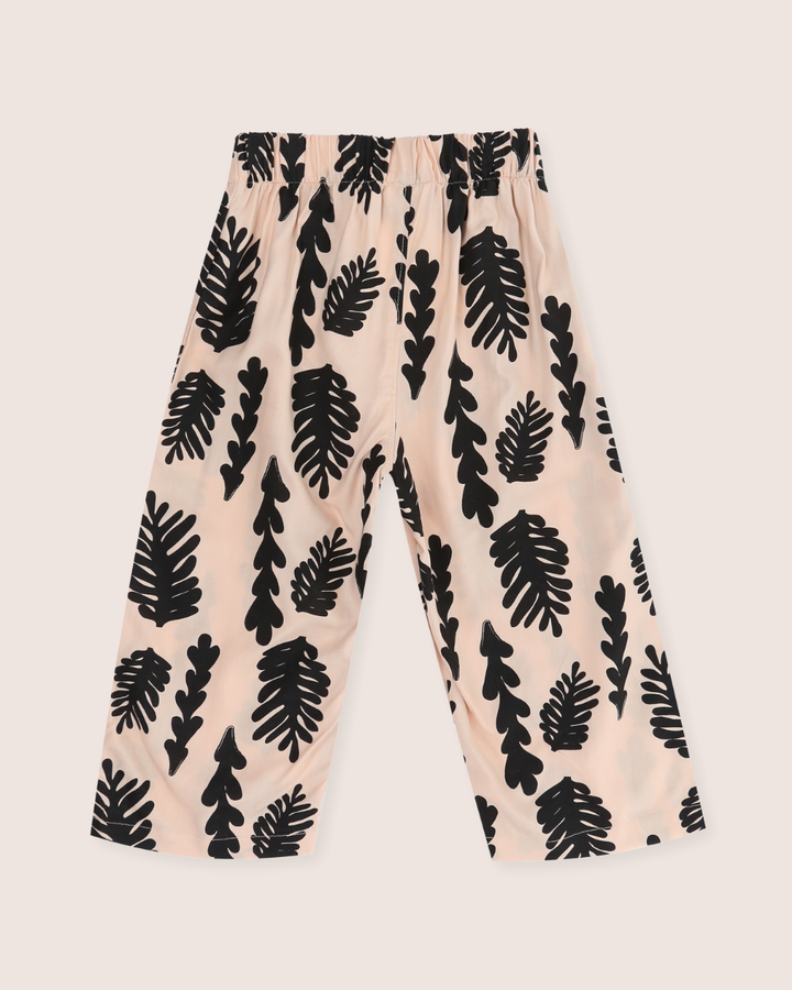 eco-viscose Cream Seaweed Print Trousers - image 6
