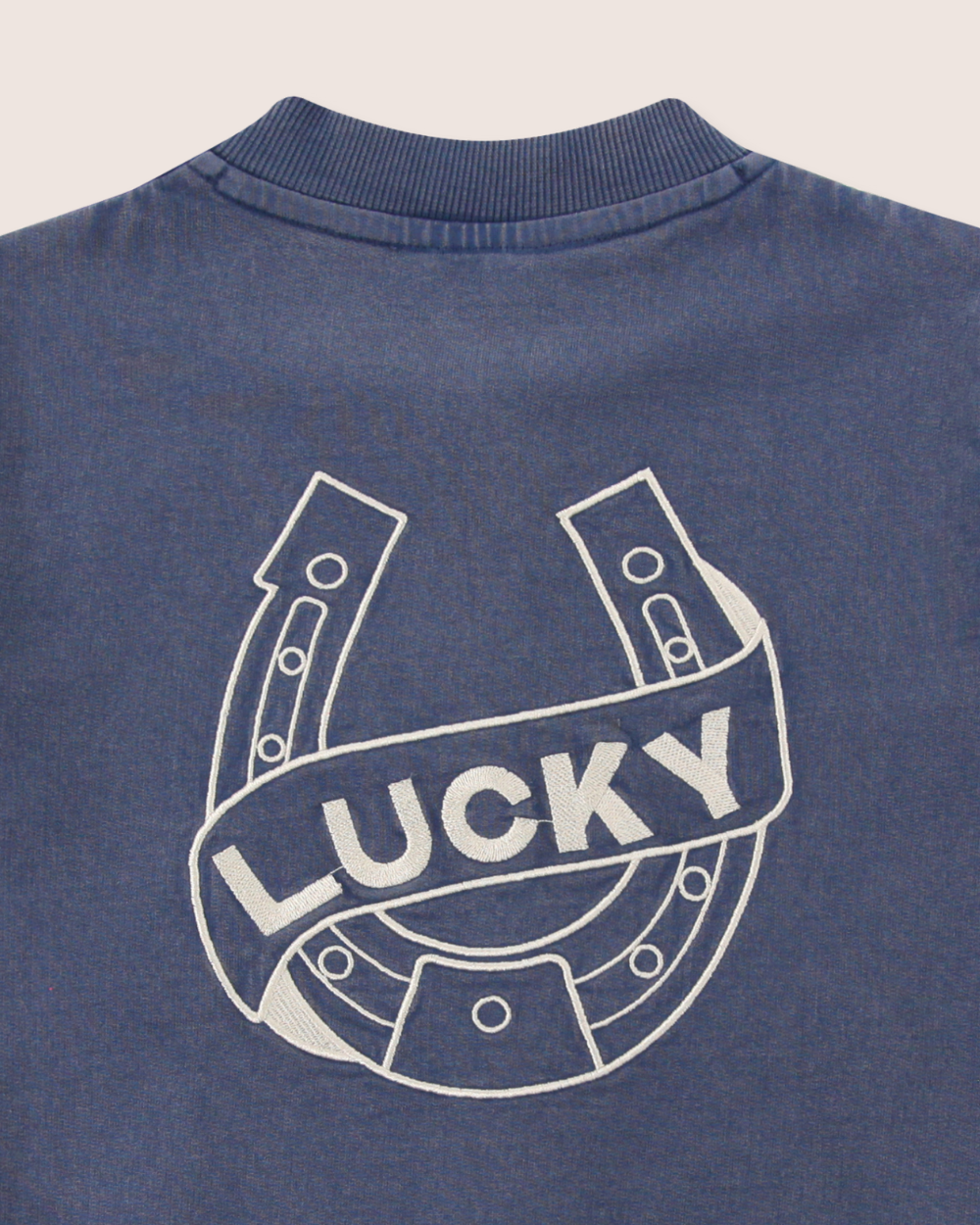 Blue Lucky Slogan Embroidered Jacket - image 4