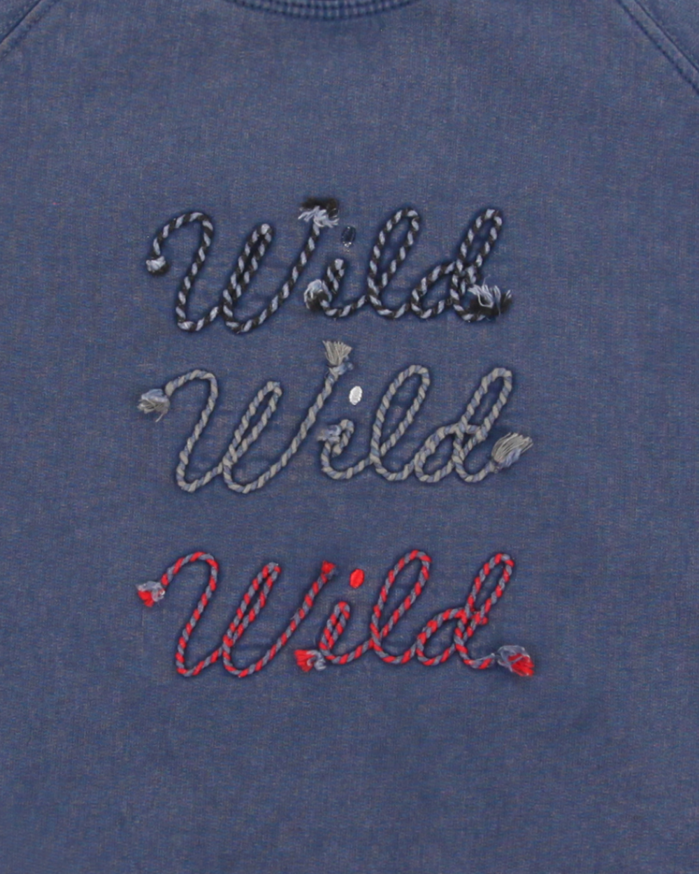 Blue Wild Slogan Print Sweatshirt - image 4