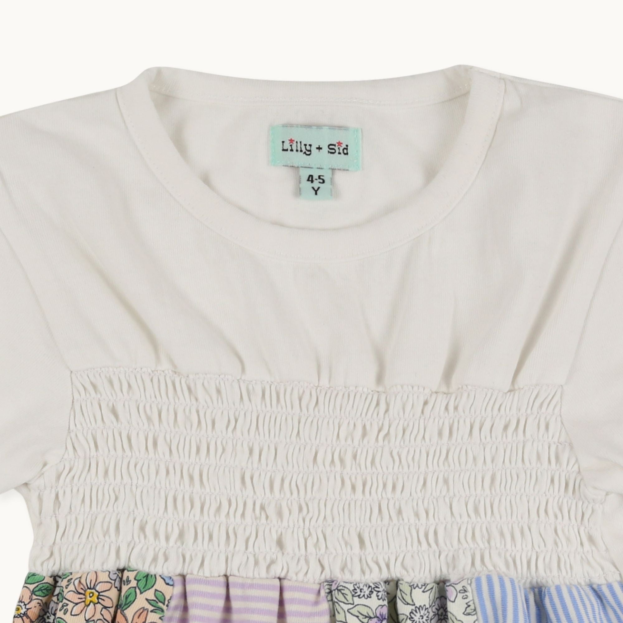 Multicoloured Ditsy Floral And Stripe Print Top