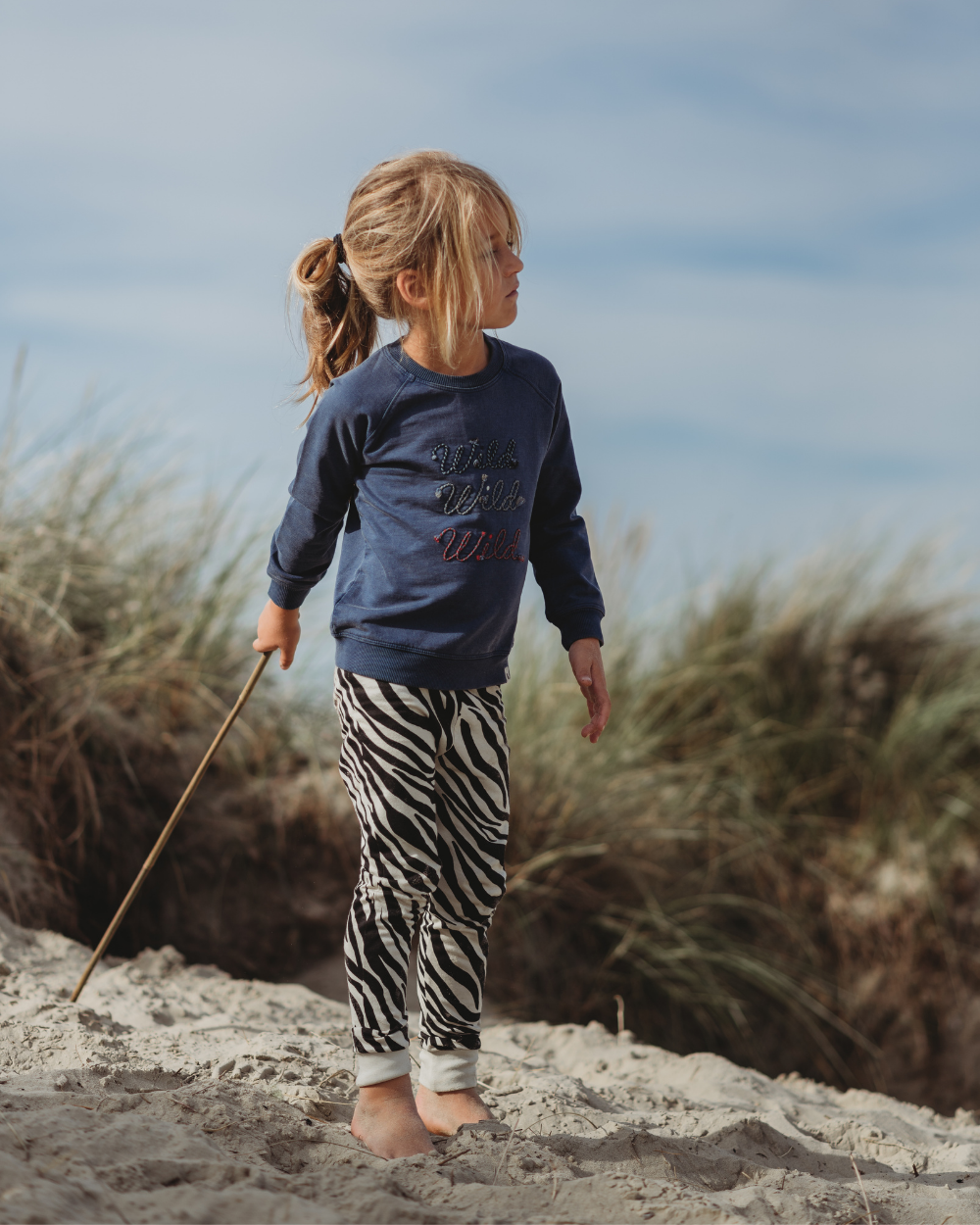 Blue Wild Slogan Print Sweatshirt - image 3