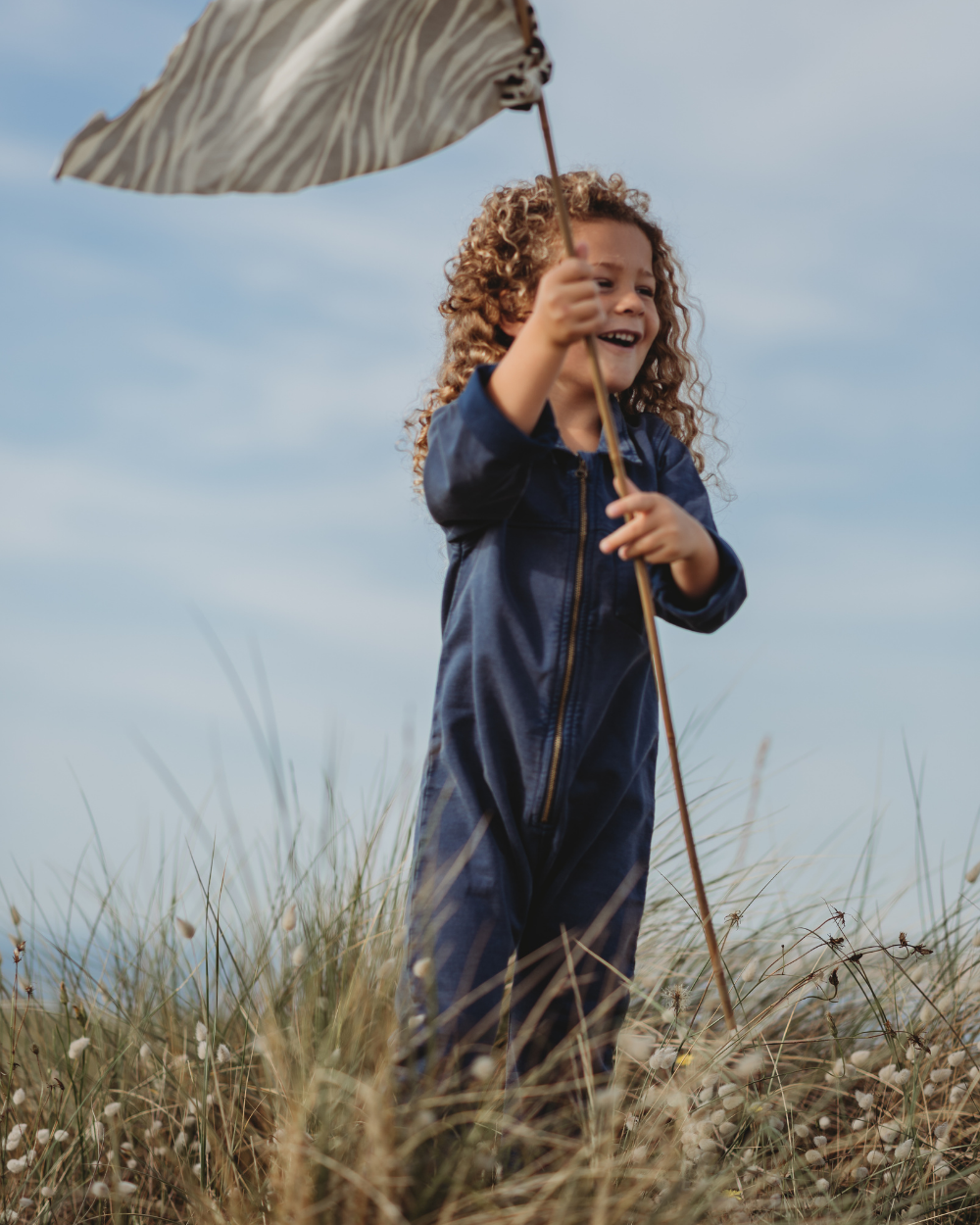 Navy Denim Overalls - image 3