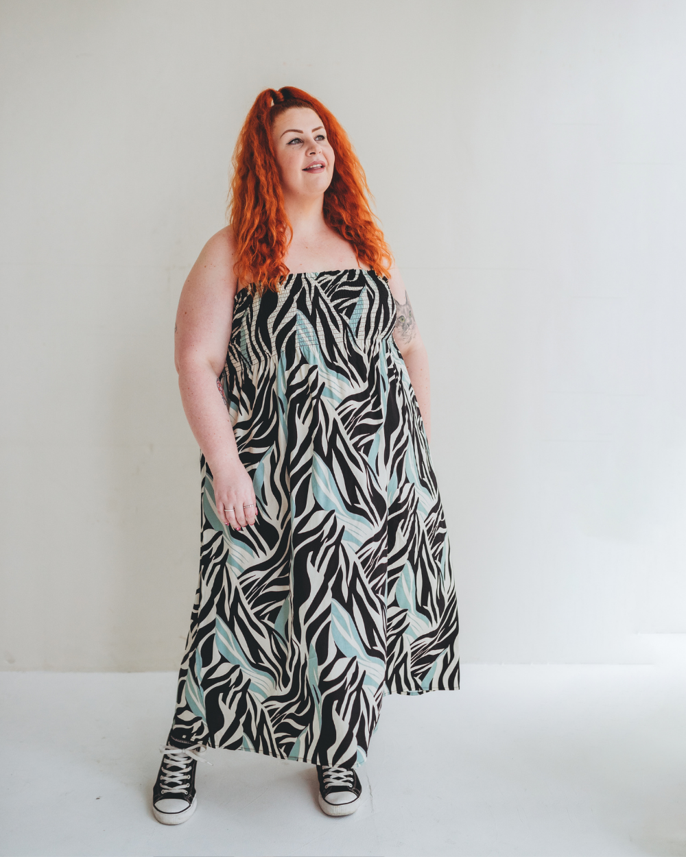 Zuri Multicolour Zebra Twirl Print Multifunctional Maxi Skirt- image 9