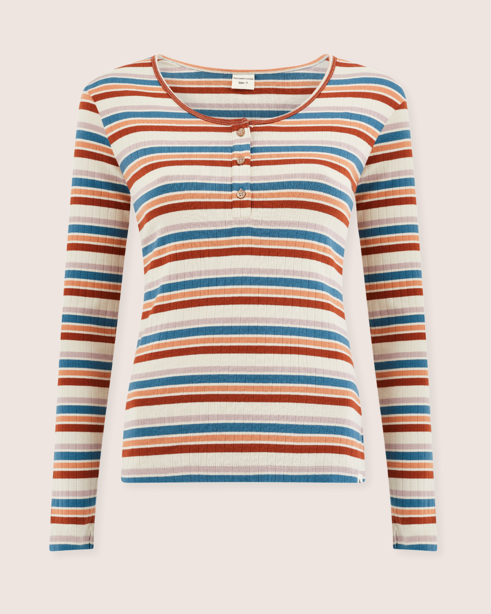 Nora Multicolour Retro Stripe Print Top - image 2
