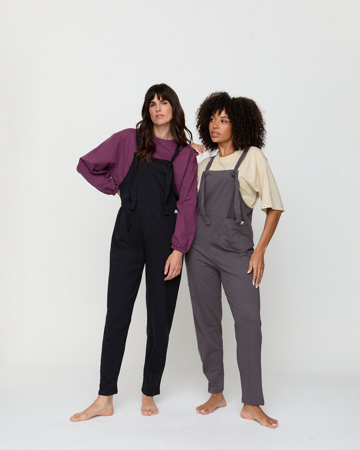 Lila Black Dungarees