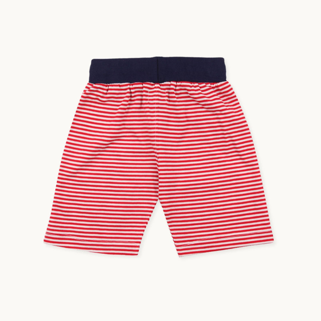 Multicoloured Happy Ice Cream And Stripe Print Short - 2 Pack