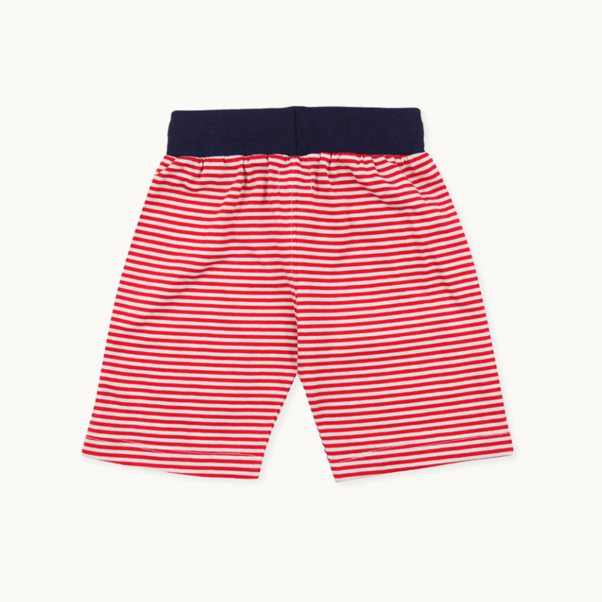 Multicoloured Happy Ice Cream And Stripe Print Short - 2 Pack