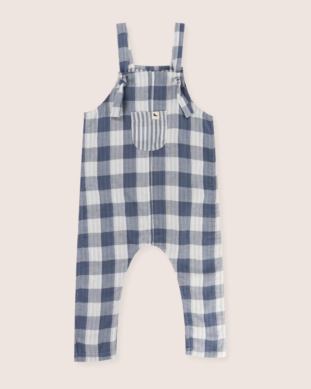 organic cotton Multicolour Check Print Reversible Dungarees - image 1