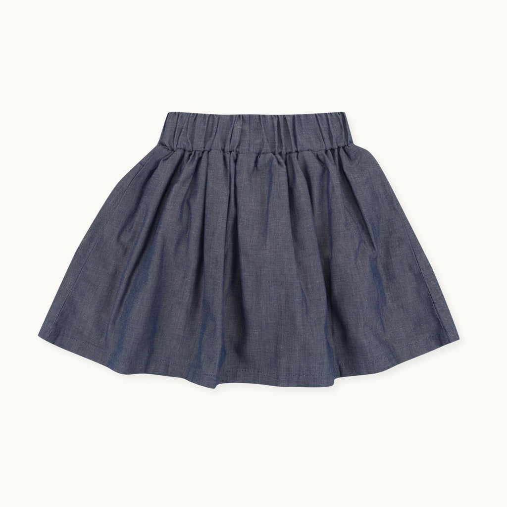 Blue Bee Floral Applique Skirt