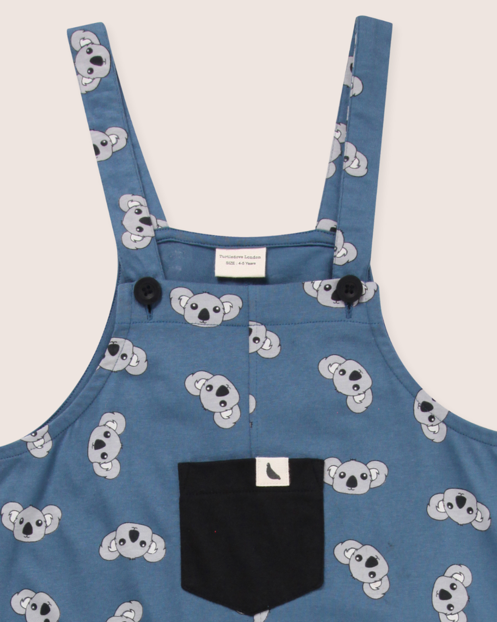 Organic Cotton Blue Koala Print Dungarees - image 4