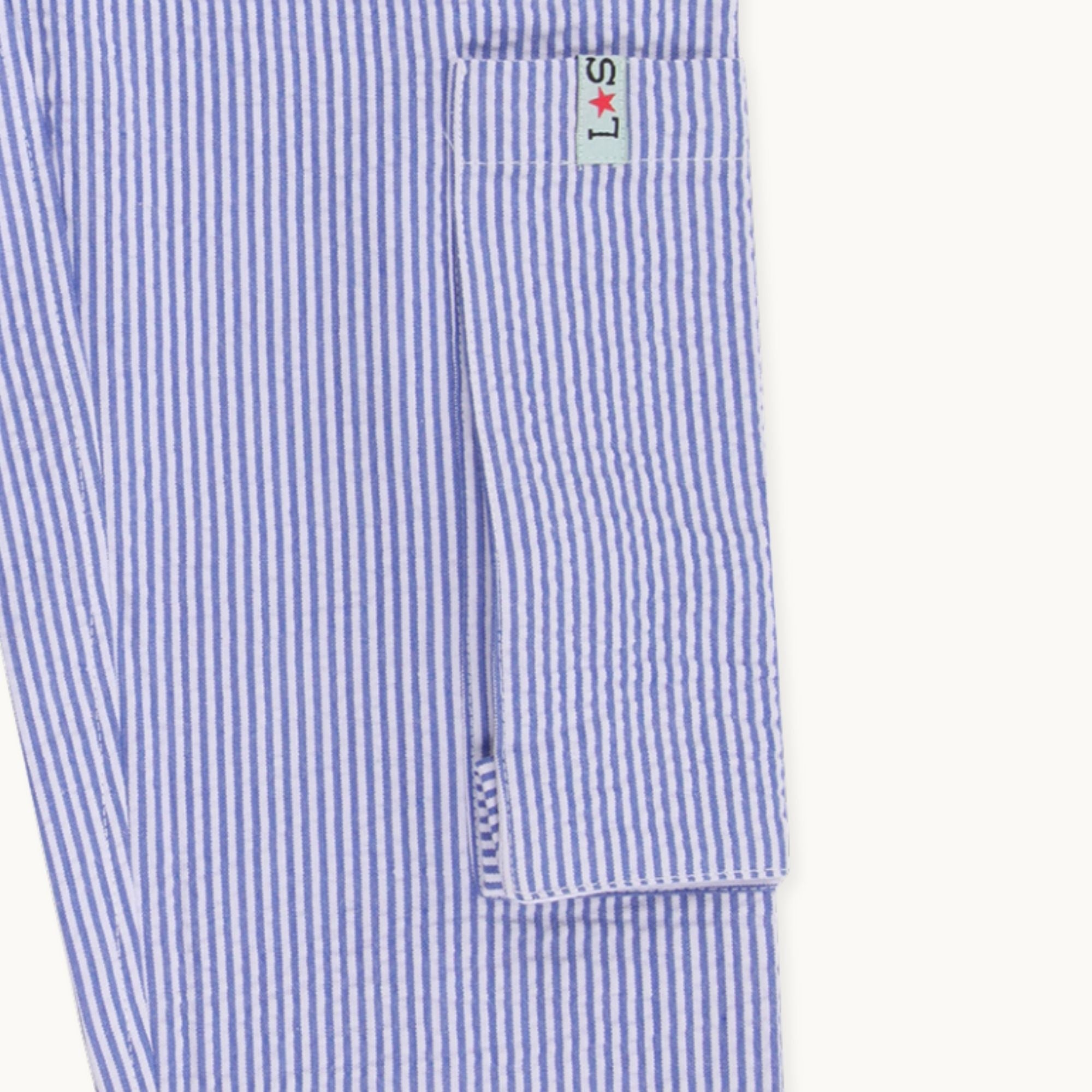 Blue Stripe Print Trousers