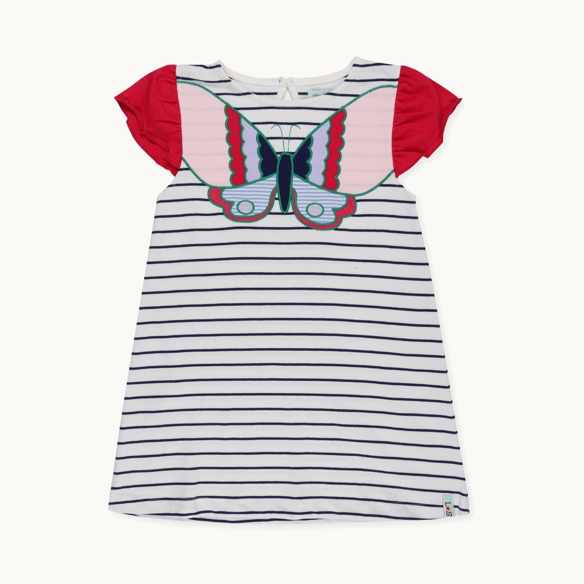Multicoloured Butterfly Applique Dress