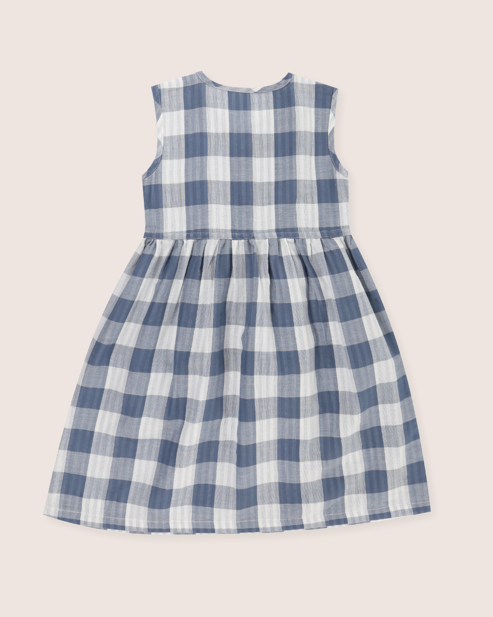 organic cotton Multicolour Marine Check Print Reversible Dress - image 9