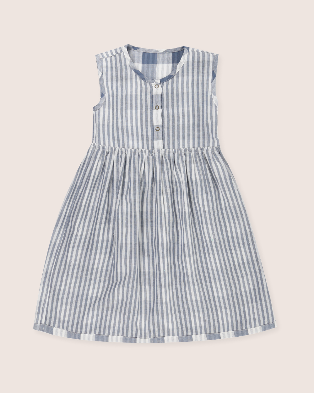 organic cotton Multicolour Marine Check Print Reversible Dress - image 4