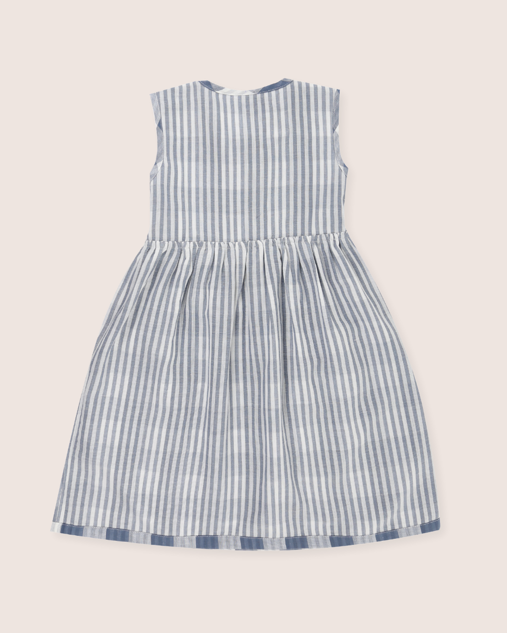 organic cotton Multicolour Marine Check Print Reversible Dress - image 8