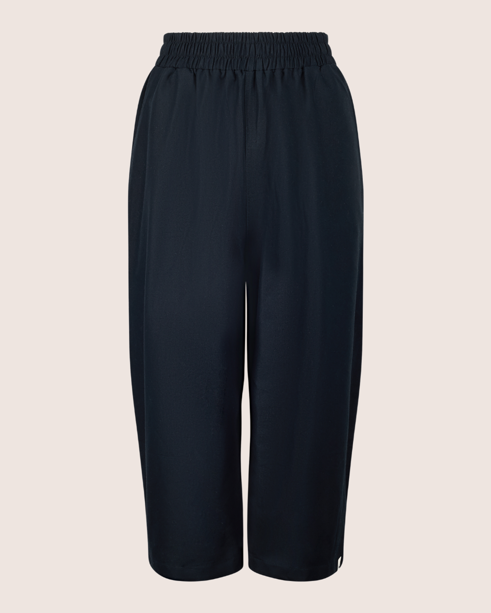 Organic cotton Judy wide leg Black Crop Trousers 