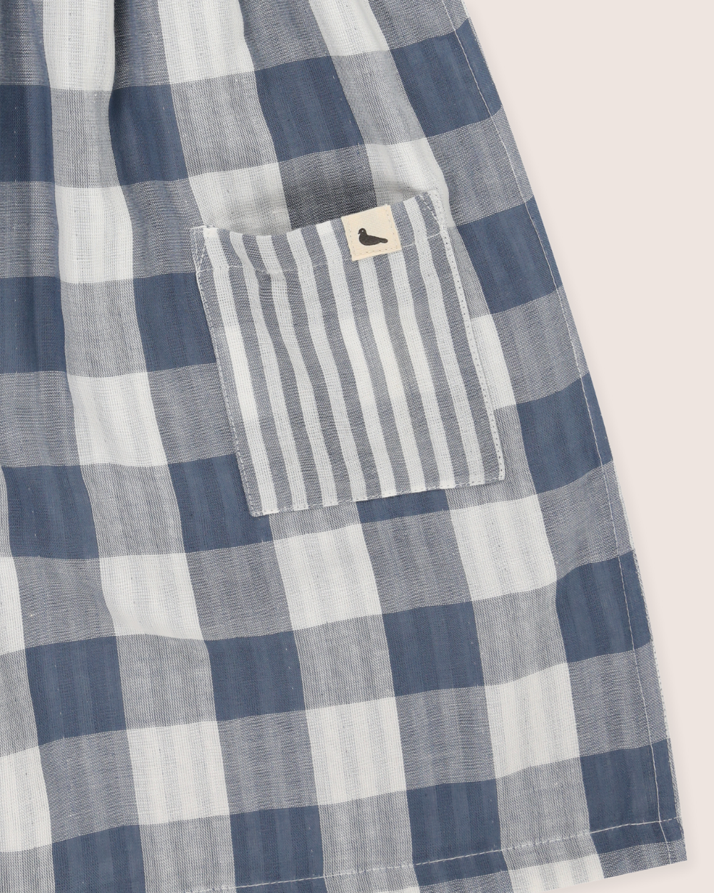 organic cotton Multicolour Marine Check Print Reversible Dress - image 7