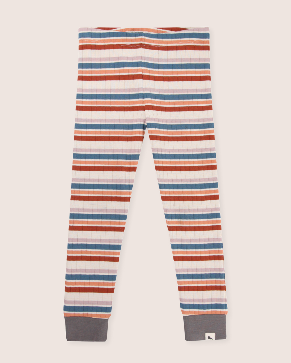 organic cotton Multicolour Retro Stripe Print Leggings - Image 2