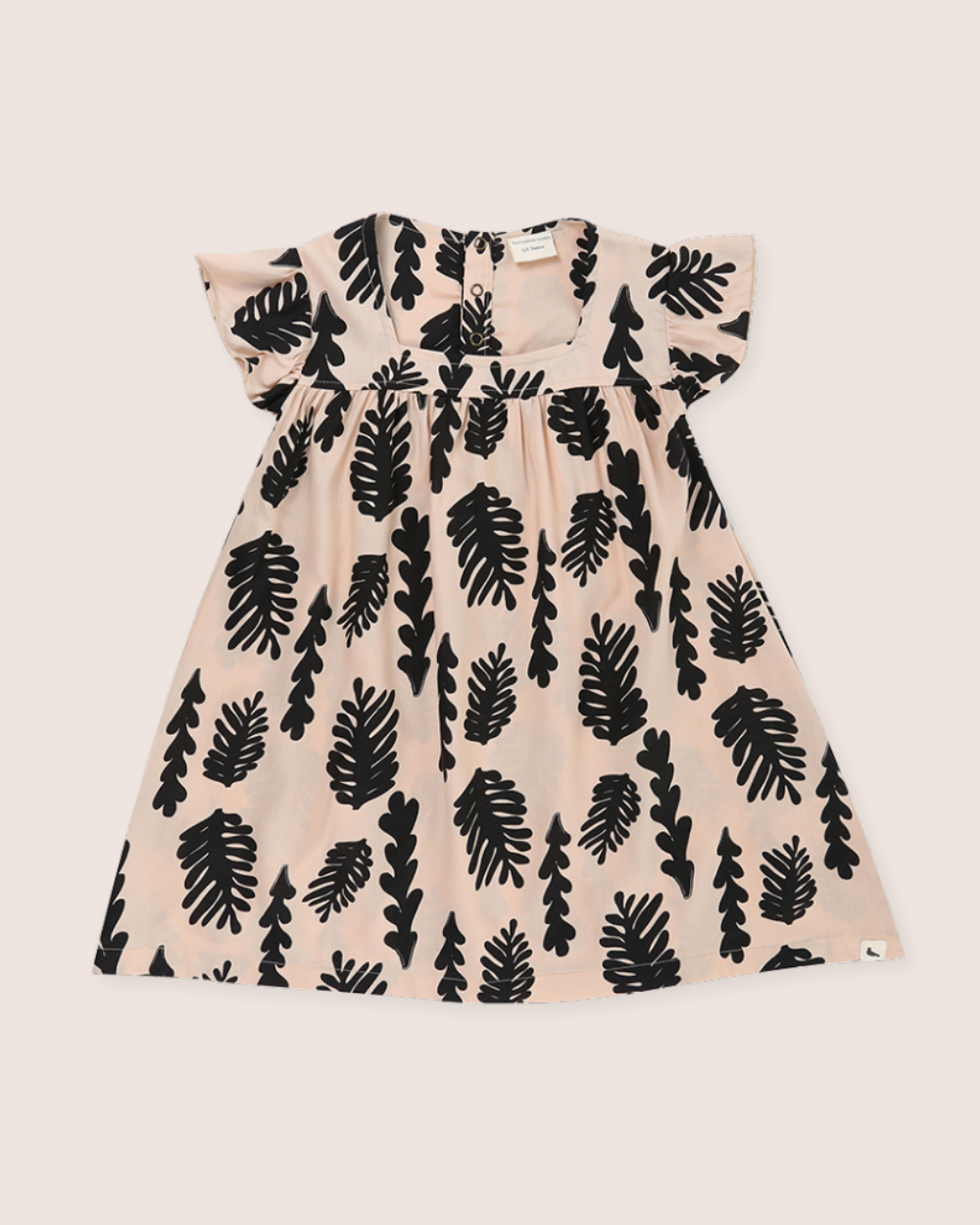 eco viscose Cream Seaweed Print Dress - image 4