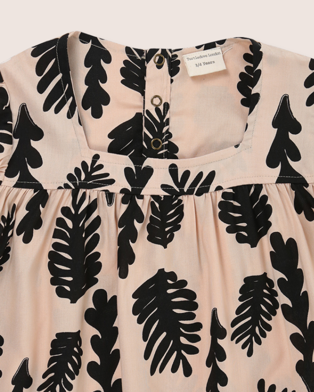 eco viscose Cream Seaweed Print Dress - image 5