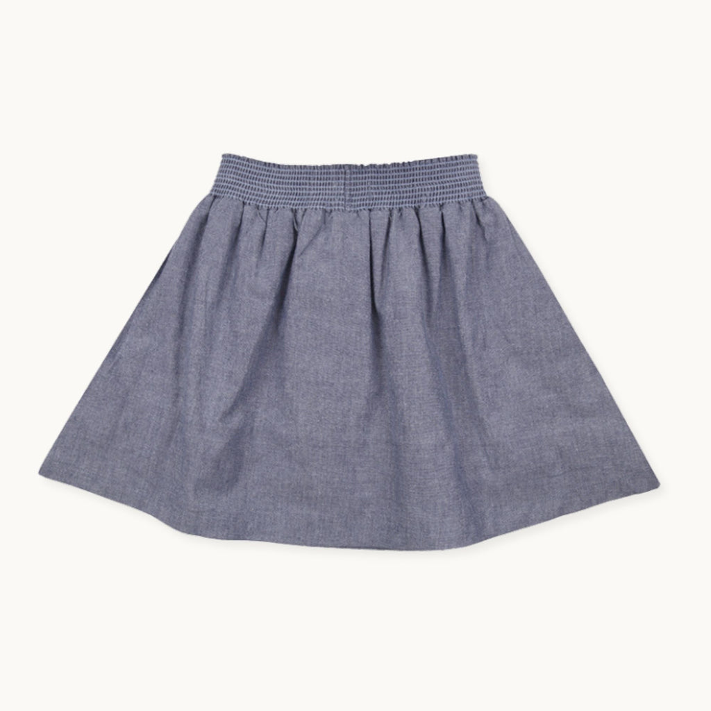 Blue Busy Bee Applique Skirt