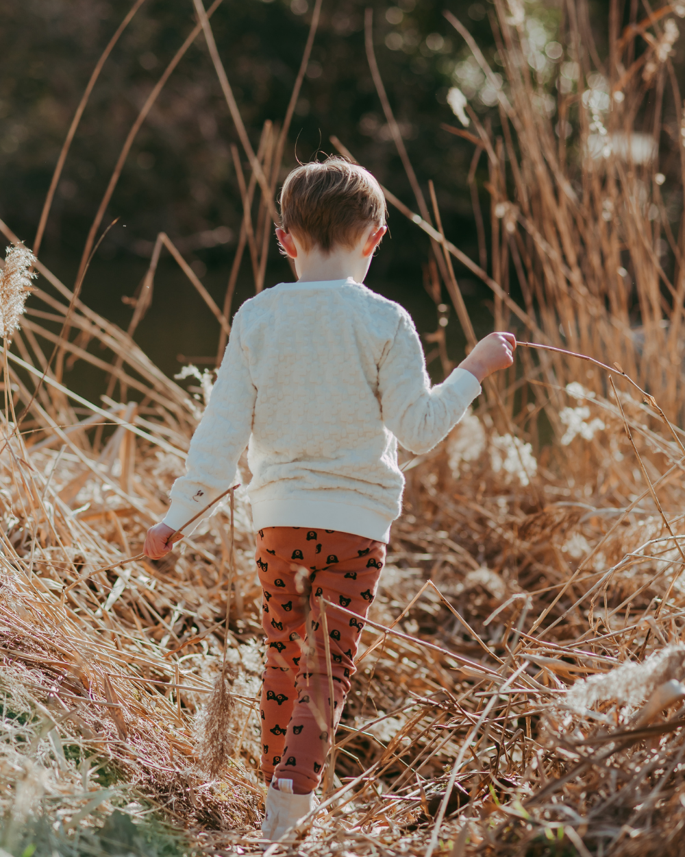 organic cotton Red Bear Print Leggings - image 1