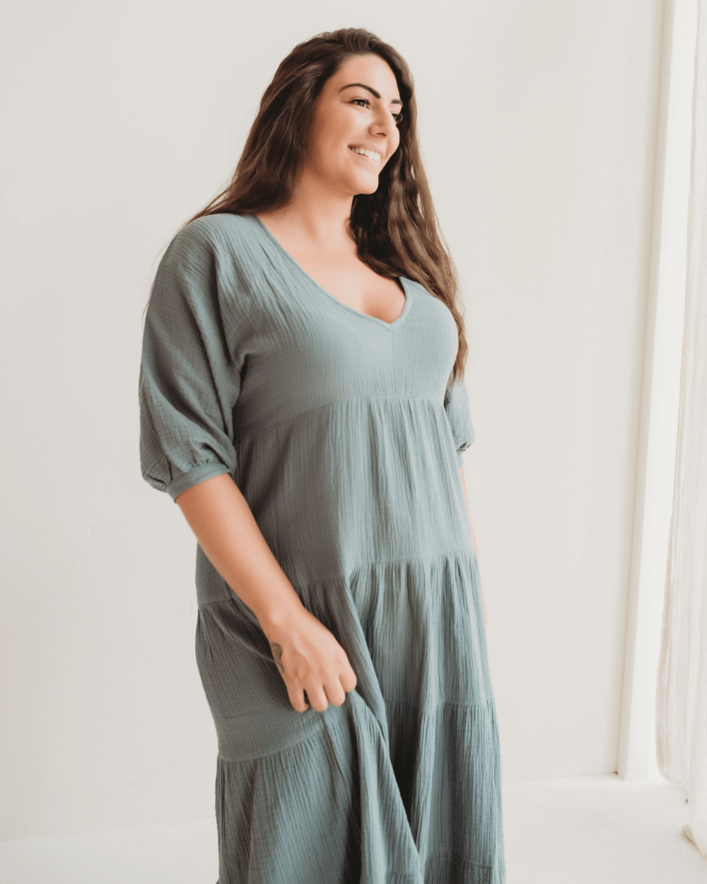 Ella Sea Green Maxi Dress - image 3