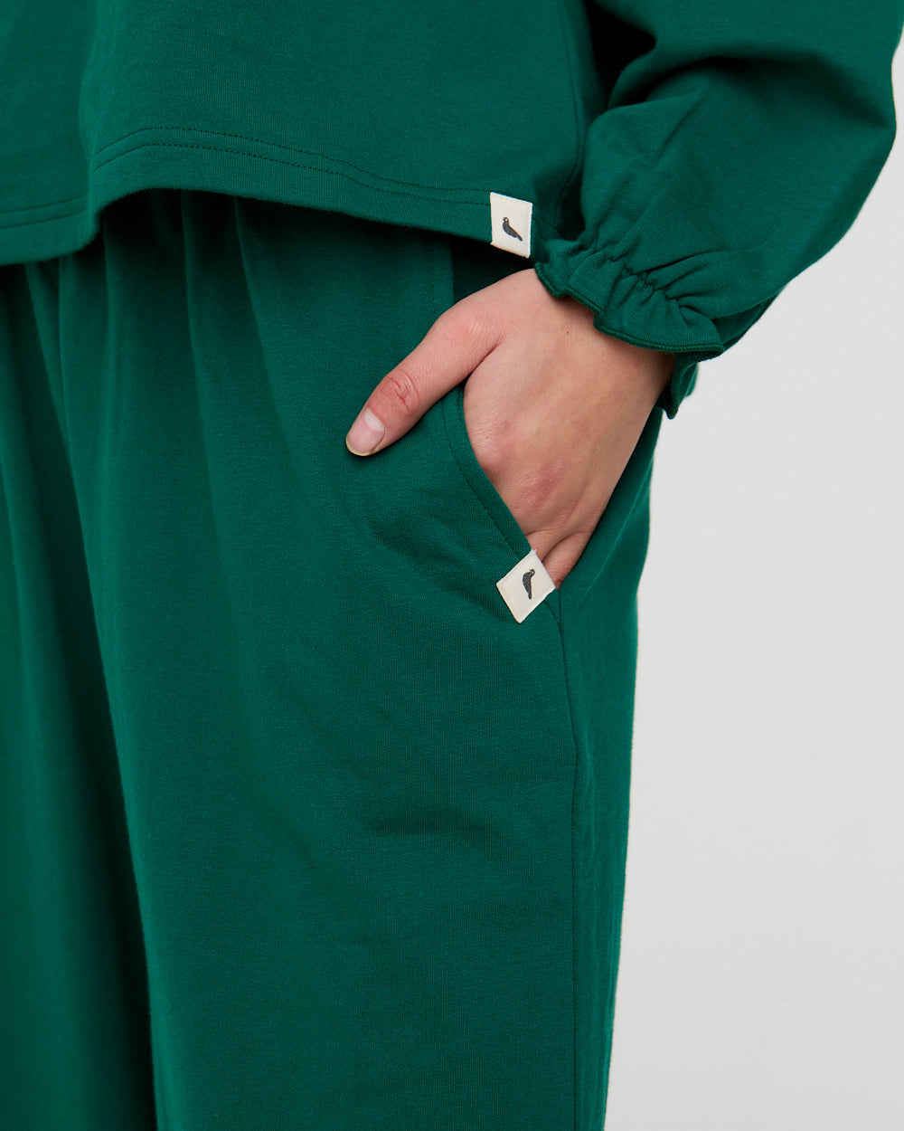 Kit Dark Green Wide Leg Trousers