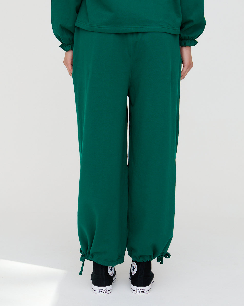 Kit Dark Green Wide Leg Trousers