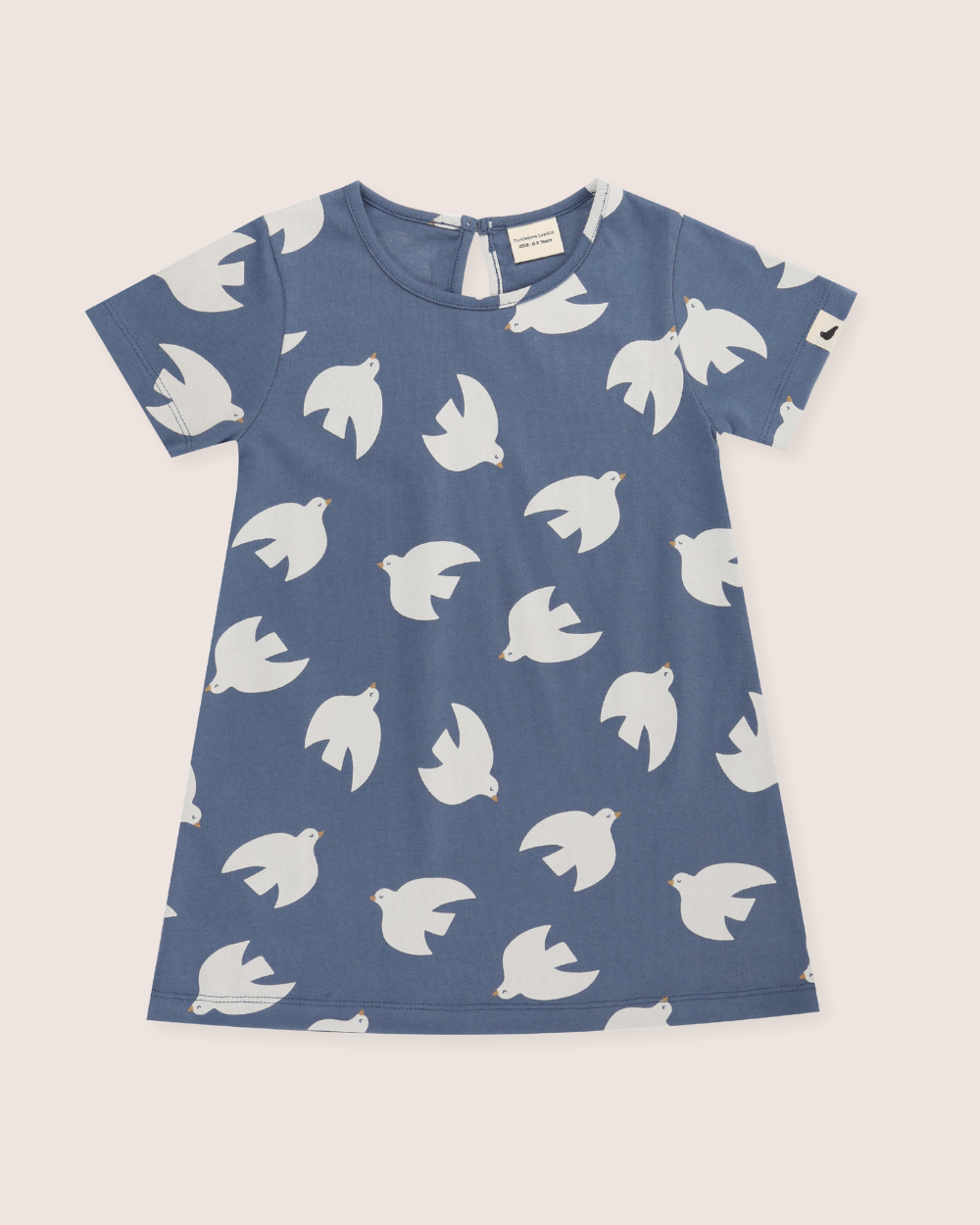organic cotton Blue Seagull Print Dress - image 2
