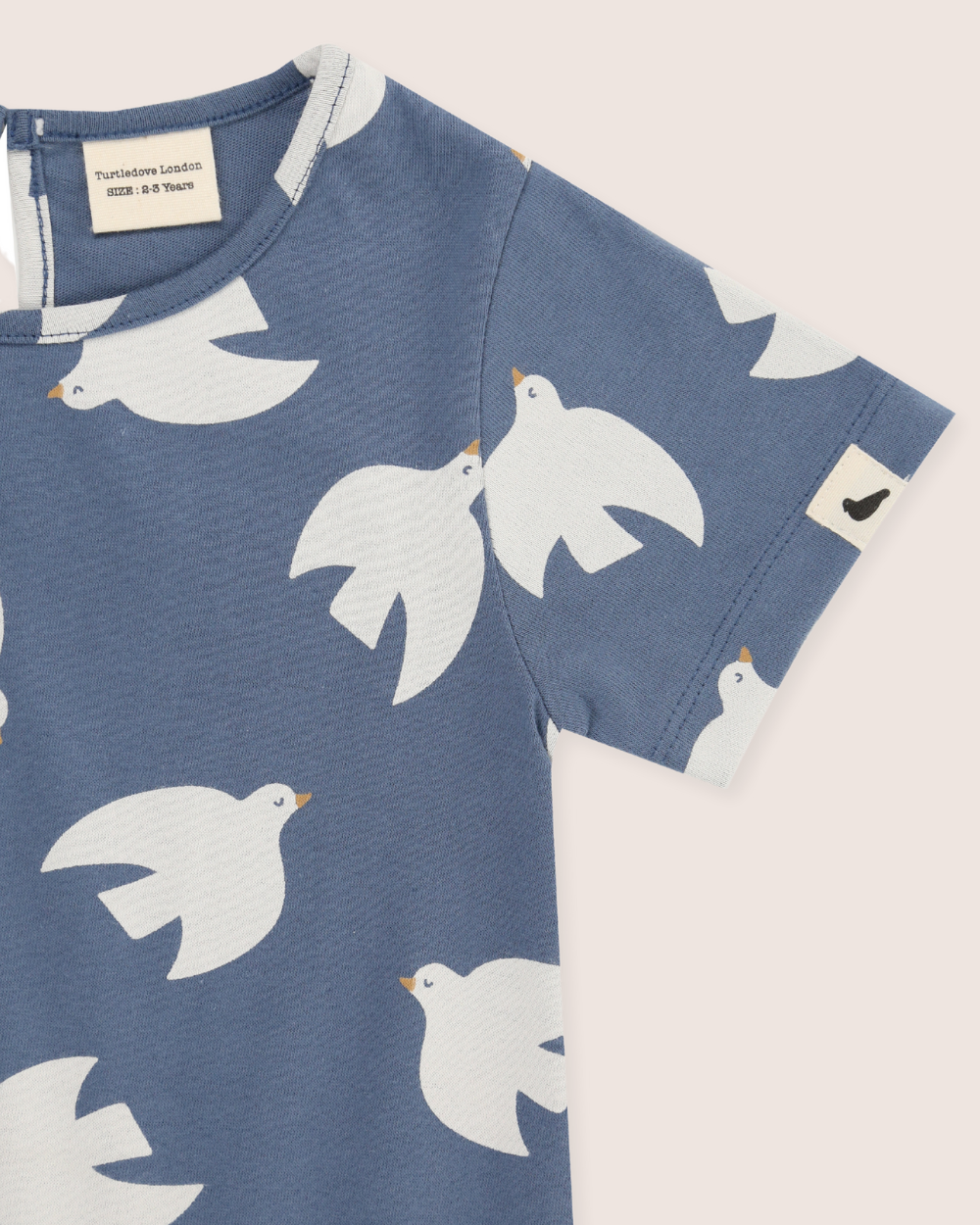 organic cotton Blue Seagull Print Dress - image 4