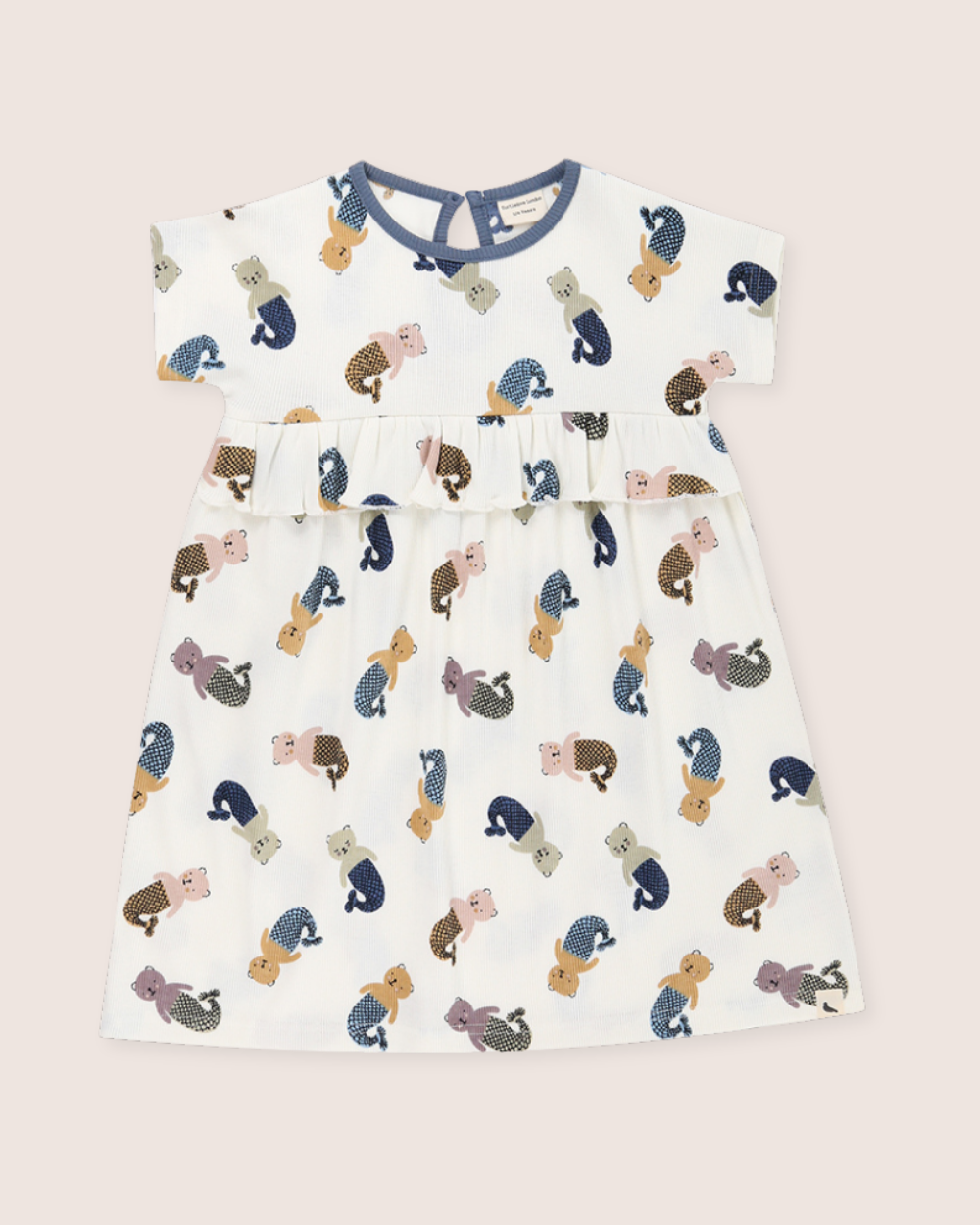 organic cotton White Merbear Print Dress - image 5