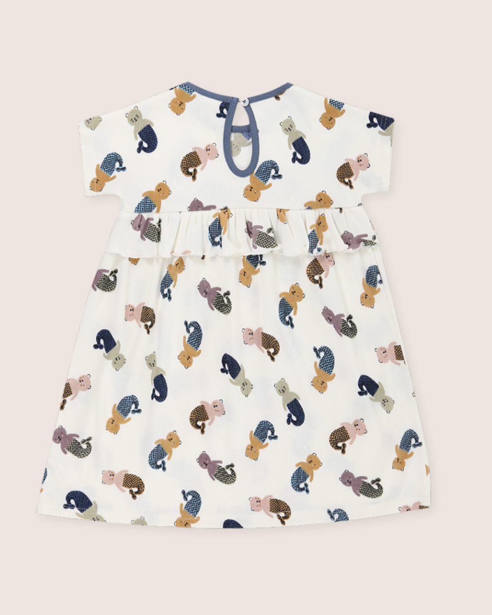 organic cotton White Merbear Print Dress - image 6