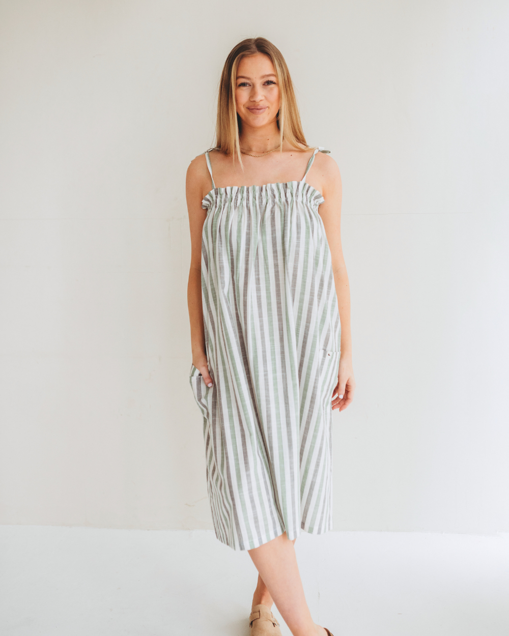 Anna Multicolur Multifunctional Stripe Print Maxi Skirt- image 8