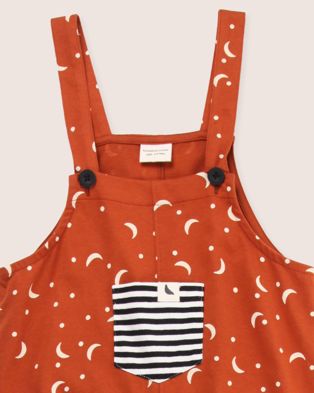 Orange Half Moon Print Dungarees - image 4