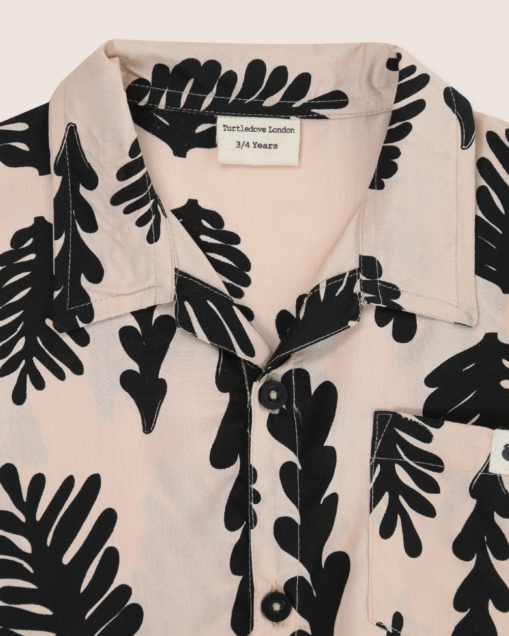 ecoviscose Cream Seaweed Print Shirt - image 4