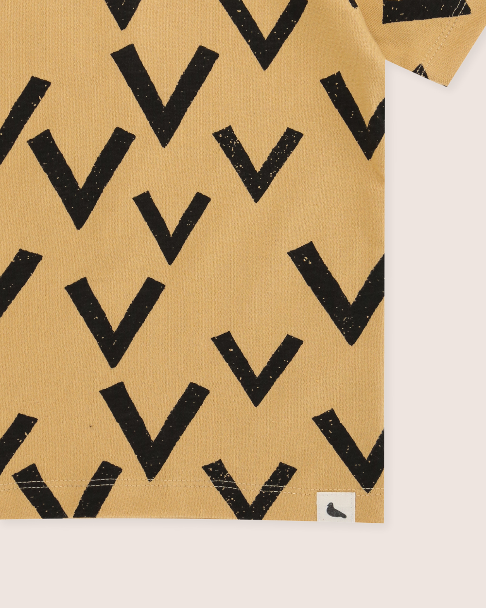 organic cotton Yellow Bird Flight Print T-Shirt - image 4