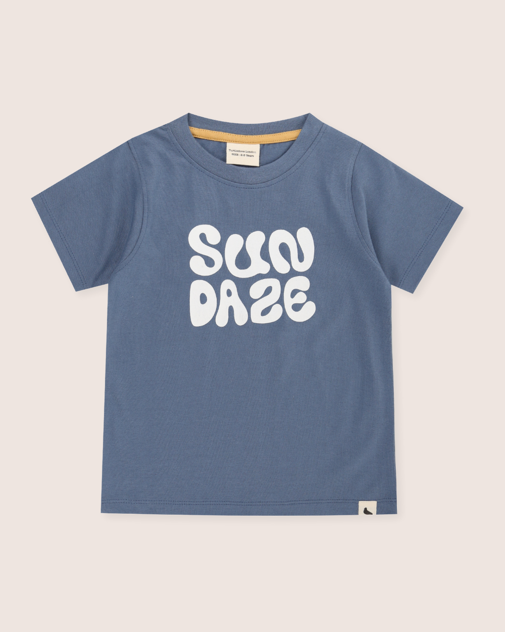 organic cotton Blue Sundaze Slogan Print T-Shirt - image 2