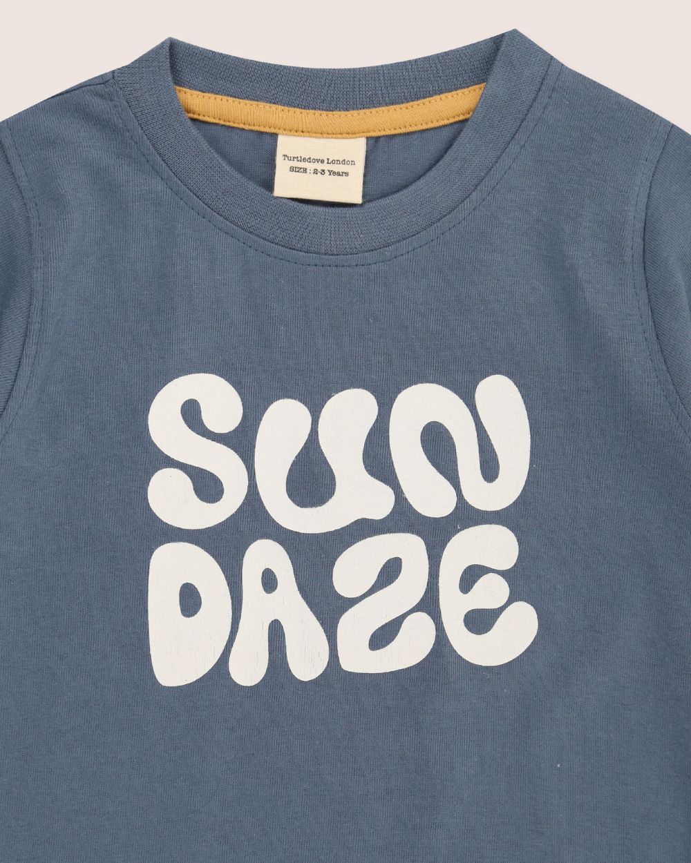 organic cotton Blue Sundaze Slogan Print T-Shirt - image 3